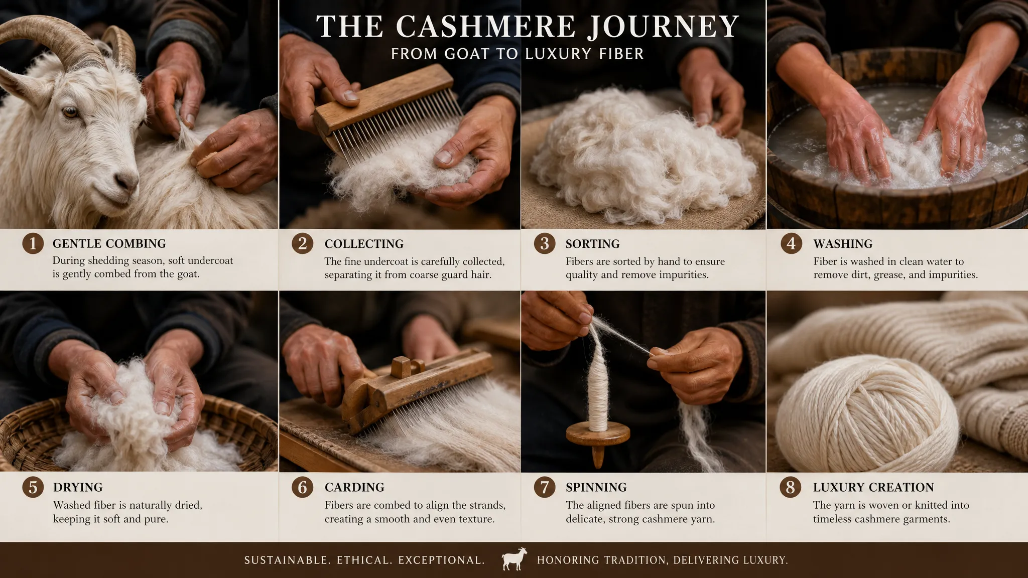 Cashmere Process Cashmere Production Process: From Goat to Yarn | Cashmere.in